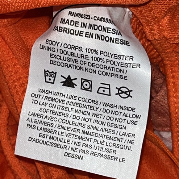 Nike Running Shorts Size XS Womens Dri Fit Orange White W/ Brief Training NWT‎ - Picture 6 of 7